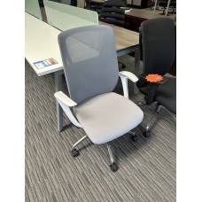 EOS Synx White Grey Mesh Fabric Chair