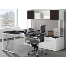 Elements Plus L Shape Desk with Hutch
