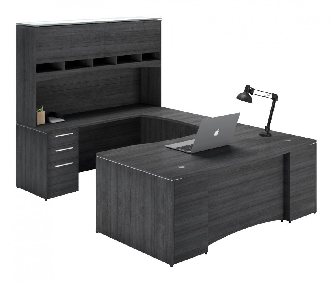 43165 u shaped desk with hutch 3