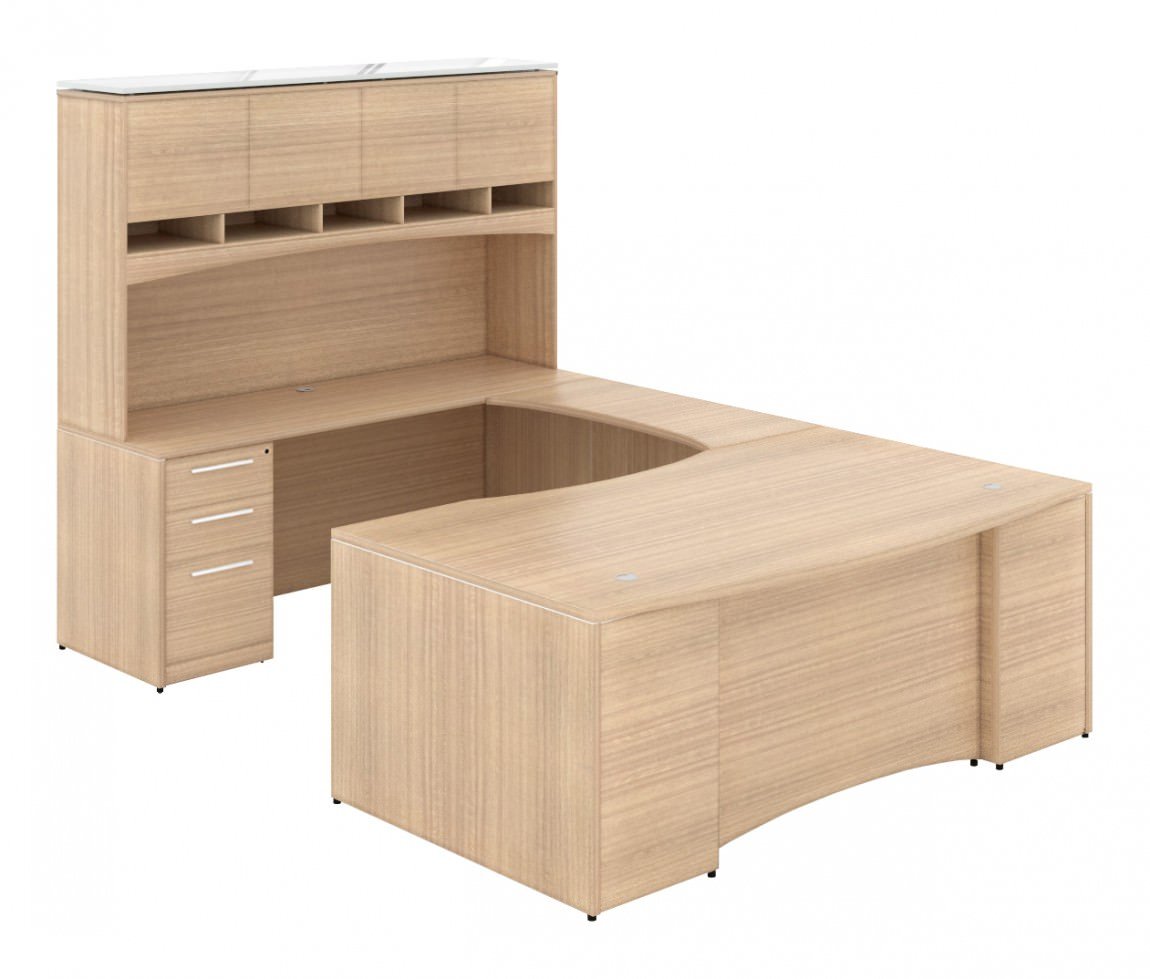 43165 u shaped desk with hutch 4