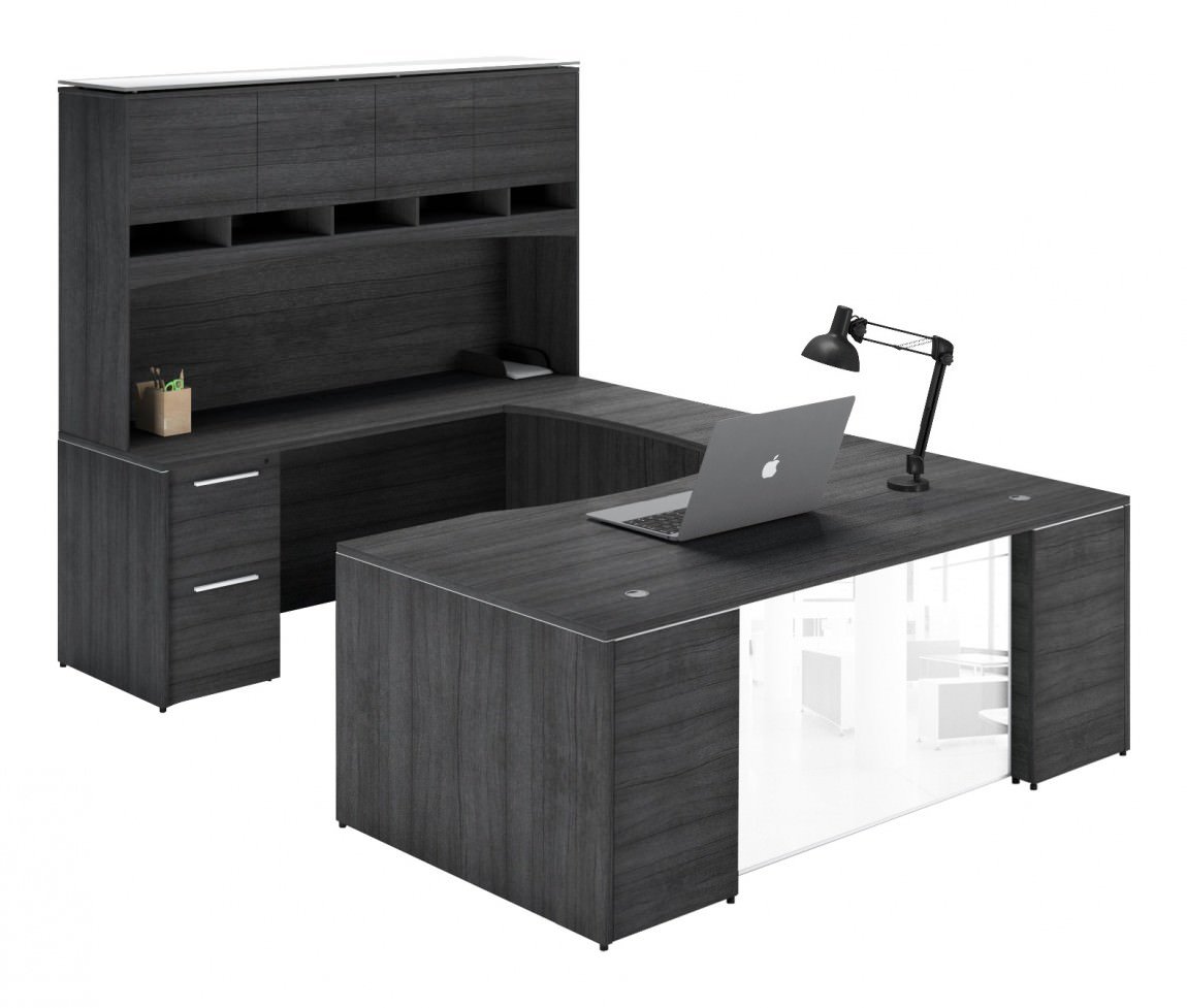 43178 u shaped desk with hutch 4
