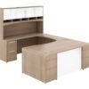 43321 u shaped desk with hutch 1
