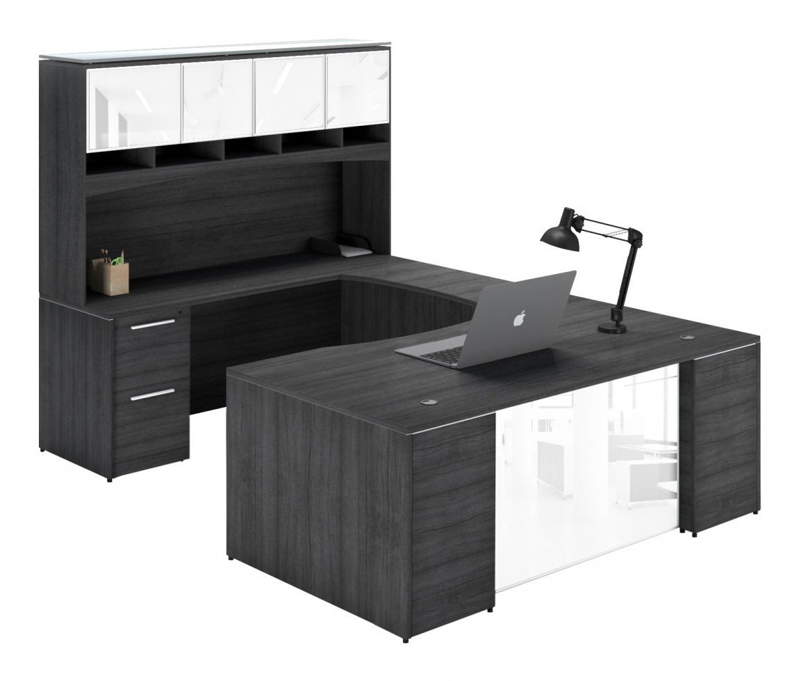 43321 u shaped desk with hutch 4