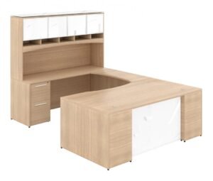 43321 u shaped desk with hutch 5
