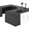 43367 u shaped desk with glass modesty panel 3