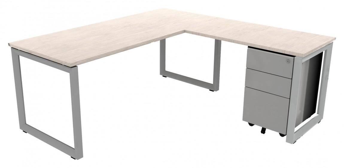 65409 modern l shaped desk with drawers 4