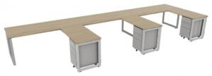 65661 3 person desk with drawers 5