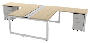 65858 2 person workstation with drawers 5