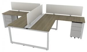 65869 2 person workstation with privacy panels 5 1