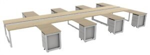 66259 8 person workstation with drawers 5