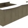 74508 2 person reception desk with glass transaction counter 1