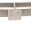 74611 2 person reception desk with glass transaction counter 3