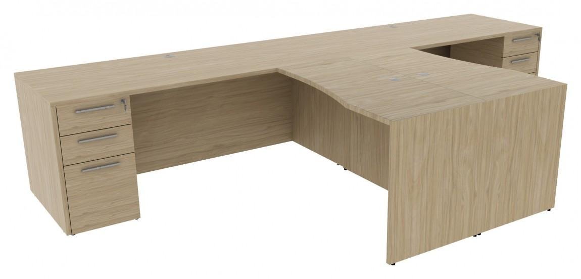 74653 2 person desk with drawers 4