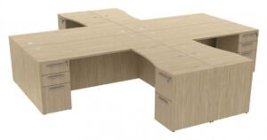 74934 4 person desk with drawers 5