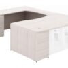 8428 u shaped desk with glass modesty panel 1
