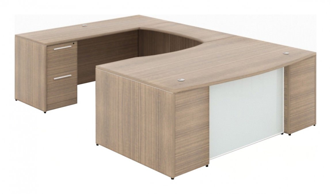 8428 u shaped desk with glass modesty panel 5
