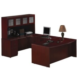 Veneer Desk Workstation Style C