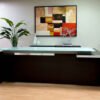 13144 executive l shaped desk with drawers and glass desktop 3
