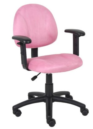 13152 pink office chair with arms 1