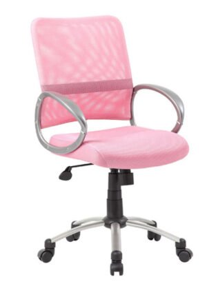 13155 pink mesh back office chair 1
