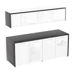 13193 storage credenza with wall mounted hutch 1
