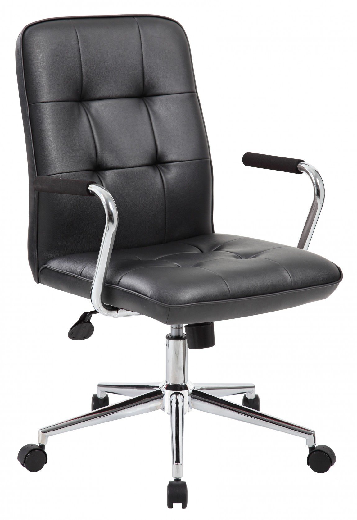 19432 modern office chair with chrome arms 1