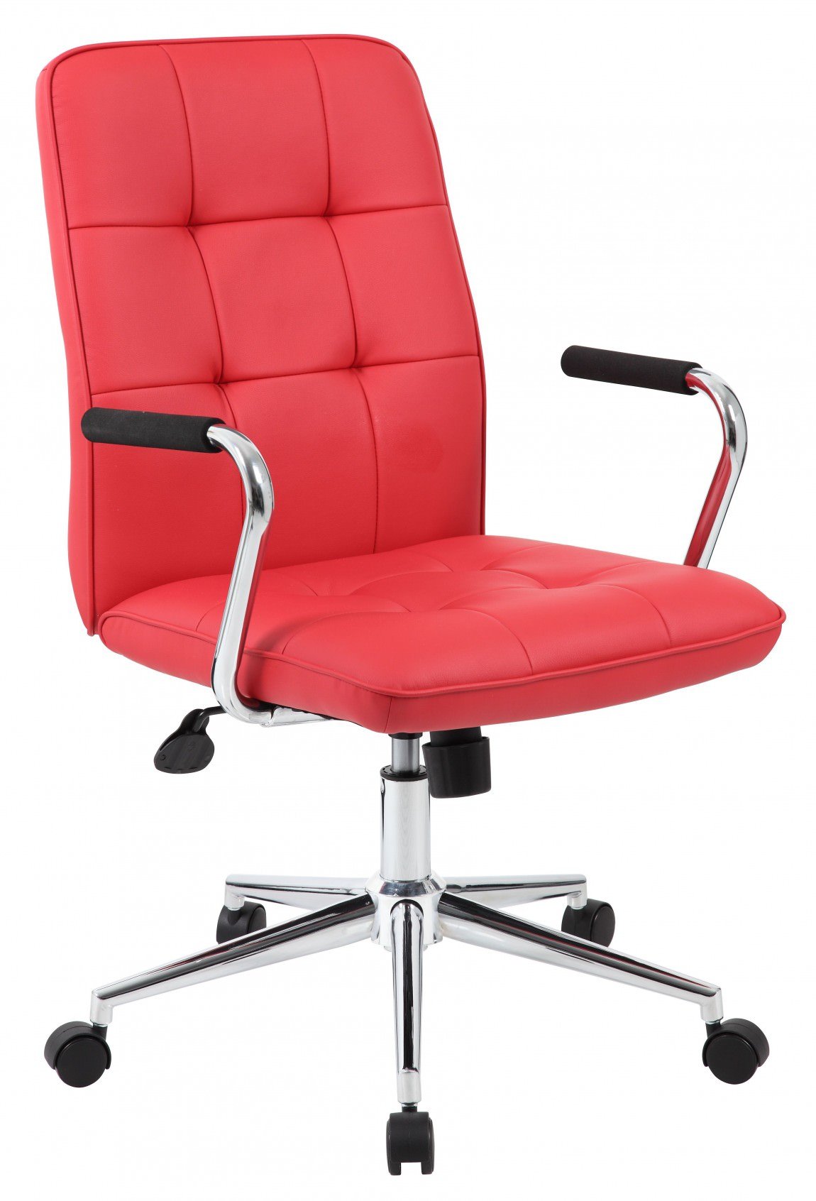 19432 modern office chair with chrome arms 2