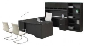 24939 bow front u shaped desk with storage 1
