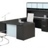 24945 bow front u shaped desk with storage 1