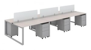 26624 6 person workstation with privacy panels 5