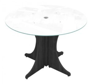 73815 round conference table with glass top 1