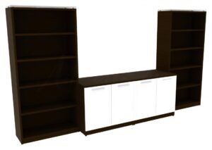 74648 storage cabinet credenza with bookcases 1
