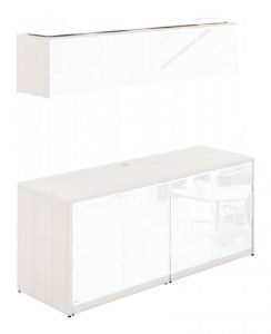 8830 storage cabinet with wall mount hutch 1