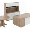 8886 bow executive desk set with storage cabinet and round table 4
