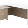 8913 executive l shaped desk with drawers and glass desktop 1