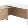 8913 executive l shaped desk with drawers and glass desktop 2