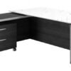 8913 executive l shaped desk with drawers and glass desktop 3