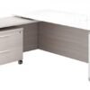 8913 executive l shaped desk with drawers and glass desktop 5