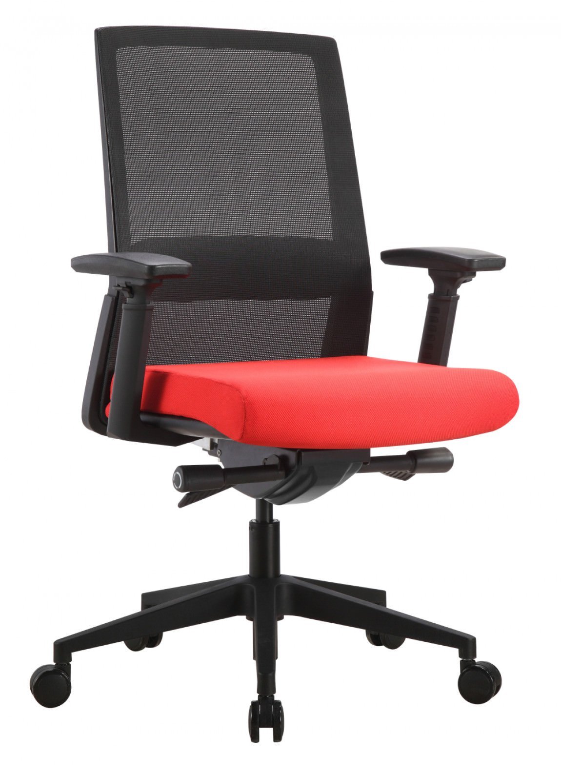 Mesh Back Task Chair with Red Seat Cover