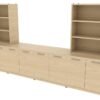 OC Office Furniture | Credenza Wall Unit with Open Shelf Storage