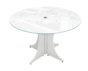 Large Round Table with Glass Top