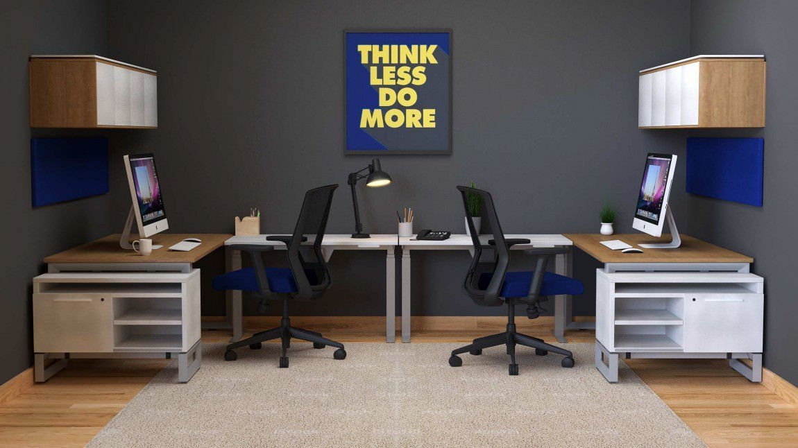 2 Person Height Adjustable Desk