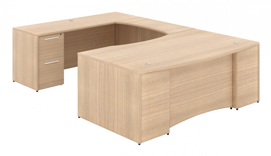 U Shaped Desk with Drawers
