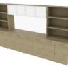 OC Office Furniture | Credenza Wall Unit with Bookcases and Hutch