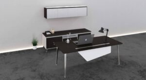 Modern Rectangular Desk with Storage