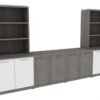OC Office Furniture | Credenza Wall Unit with Open Shelf Storage OC Office Furniture | Credenza Wall Unit with Open Shelf Storage