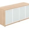 OC Office Furniture | Credenza Storage Cabinet with White Glass Doors OC Office Furniture | Credenza Storage Cabinet with White Glass Doors