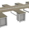 OC Office Furniture | 8 Person Workstation with Drawers
