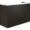 OC Office Furniture | Reception Desk with White Glass Transaction Counter