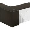 OC Office Furniture | L Shaped Desk with Glass Modesty Panel